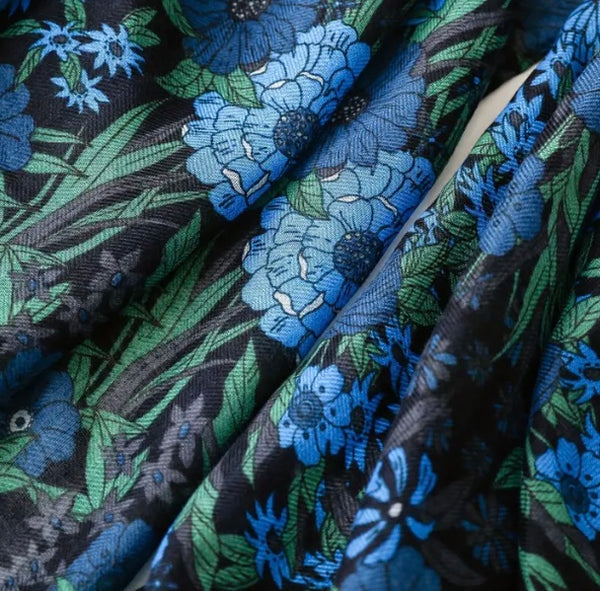 Maryam's Essential Luxury Flower Printed Cotton Tassels Hijab