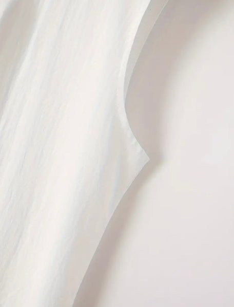 Maryam’s Essential Breathable Hood Drawstring Sleeveless Cotton Linen Top Tank