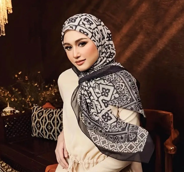 Maryam’s Essential Minimalist Style Polyester Head Scarf/Wrap
