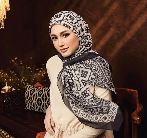 Maryam’s Essential Minimalist Style Polyester Head Scarf/Wrap