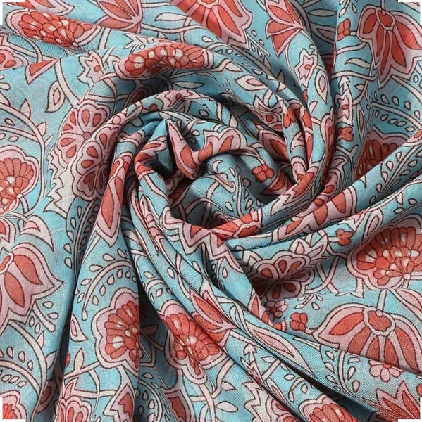 Maryam's Essential Floral Printed Cotton Viscose Tassels Hijab