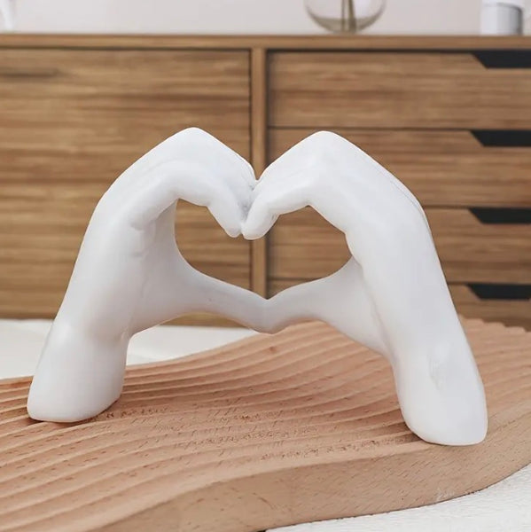 Maryam’s Essential Hand Heart Gesture Resin Love Statue