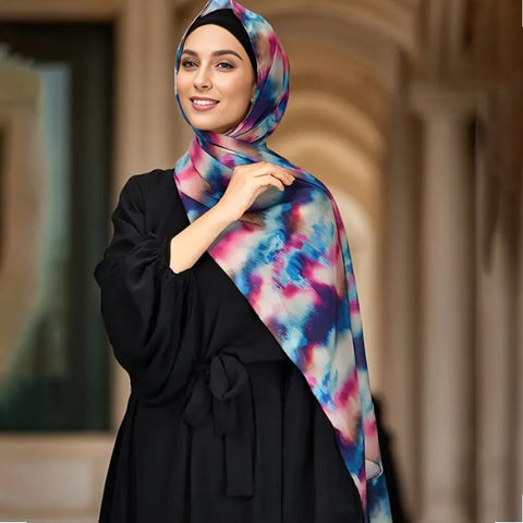 Maryam’s Essential Premium Tye & Dye Print Chiffon Hijab/Shawl