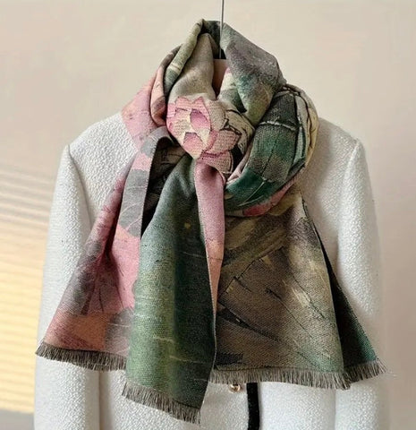 Maryam’s Essential Luxury Print Cashmere Shawl Wrap Scarf