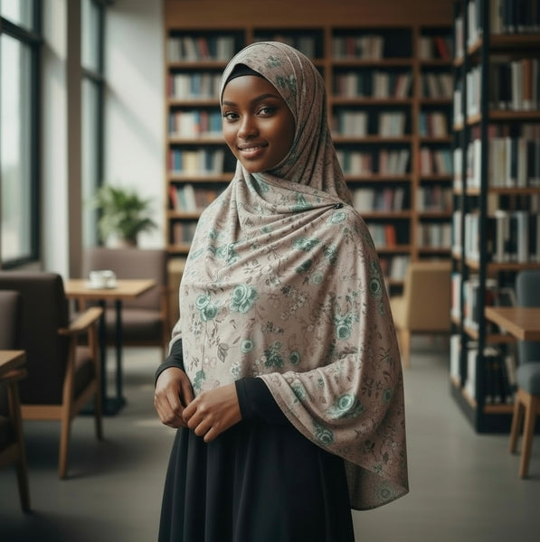 Maryam's Essential Premium Printed Stretchy Hijab/Shawl