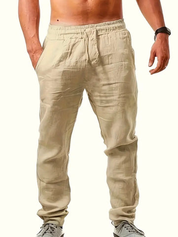 Maryam’s Essential Lightweight Breathable Drawstring Cotton Linen Loose Pant