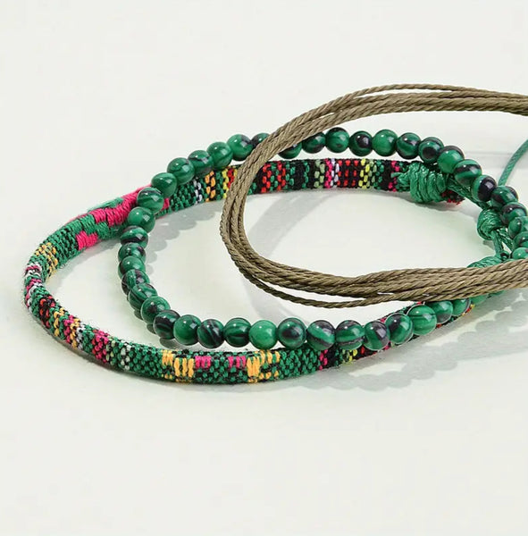 Maryam's Essential Charm Beads Woven Bracelet Set