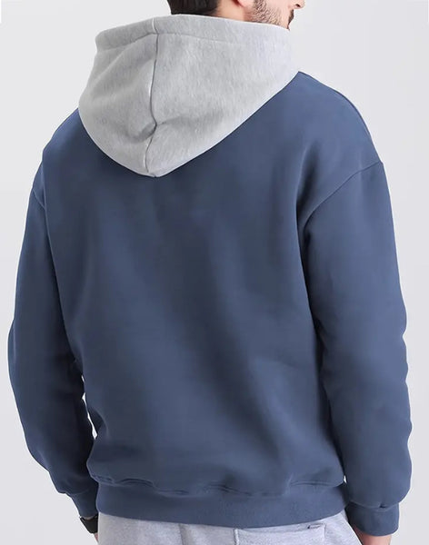 Maryam’s Essential Men Casual Contrast Colour Hoody Long Sleeves Pocket Pullover Sweatshirt