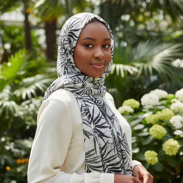 Maryam’s Essential Printed Cotton Viscose Tassels Hijab