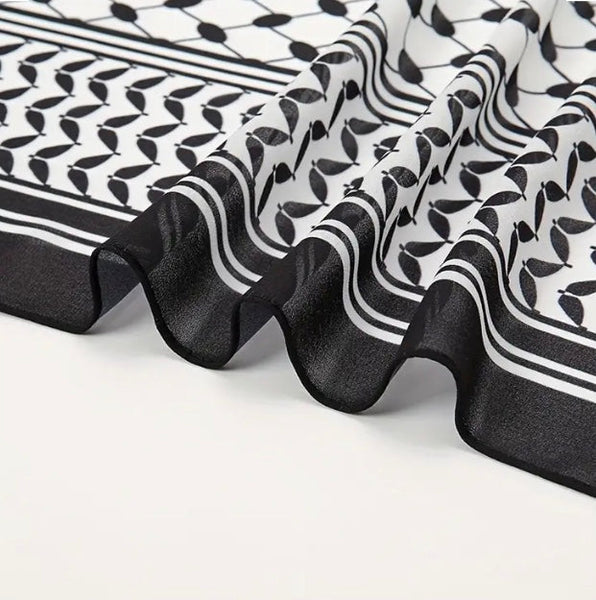 Maryam’s Essential Elegant Lightweight Arabian Print Chiffon Hijab/Shawl