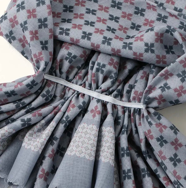 Maryam’s Essential Mature Elegant Vintage Print Pre-Tied Elastic Band Hijab