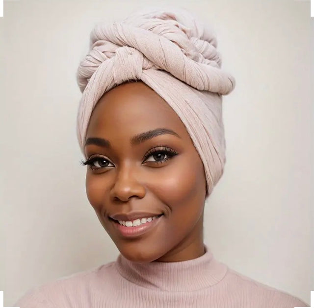 Maryam's Essential Plain Wrinkle Cotton Turban Wrap/Cap