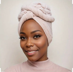 Maryam's Essential Plain Wrinkle Cotton Turban Wrap/Cap