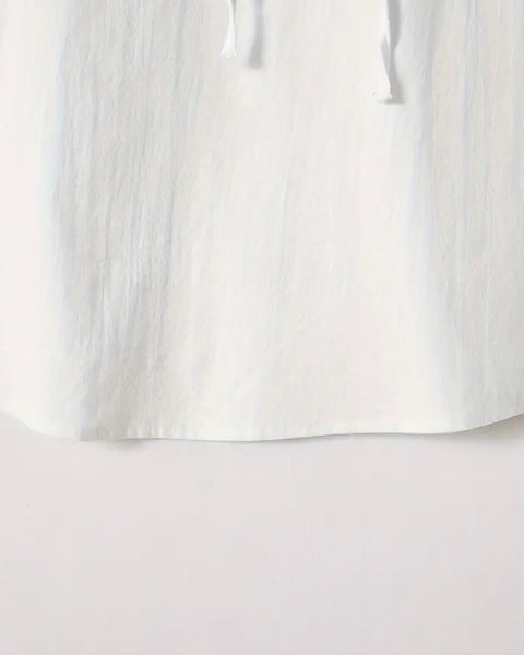 Maryam’s Essential Breathable Hood Drawstring Sleeveless Cotton Linen Top Tank