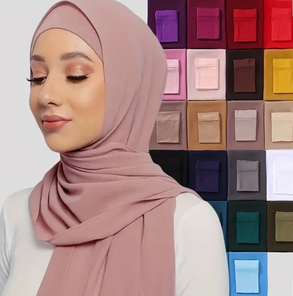 Maryam’s Essential Thin Breathable Chiffon Hijab & Inner Undercap Headscarf Set