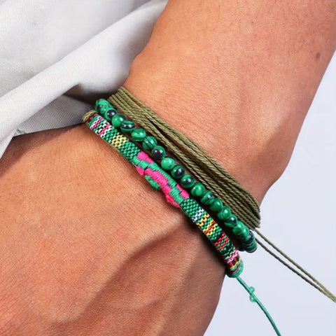 Maryam's Essential Charm Beads Woven Bracelet Set
