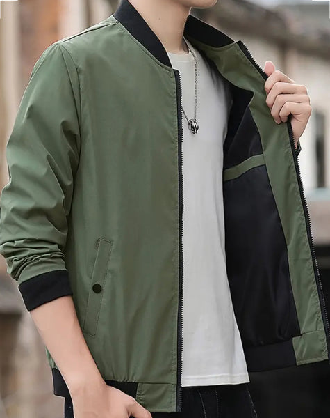 Maryam’s Essential Casual Stand Collar Pocket Lightweight Woven Acetate Outdoor Outerwear