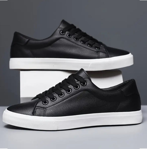 Maryam’s Essential Men Casual PU Leather Lace-up Sneakers Shoes