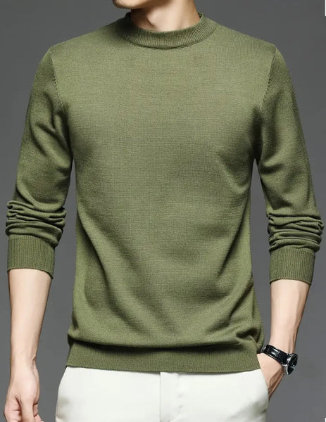Maryam’s Essential Men Warm Knit High Neck Long Sleeves Sweater
