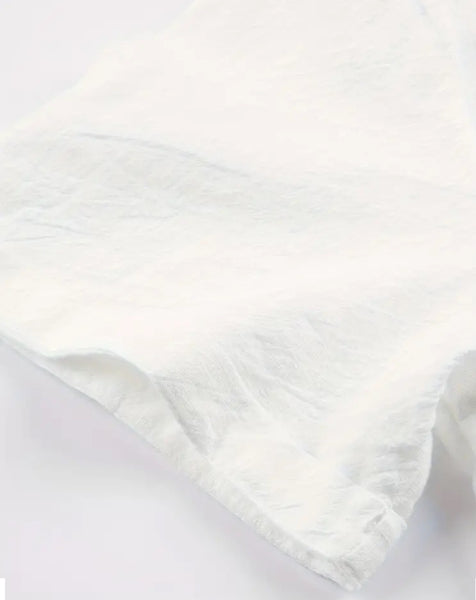 Maryam’s Essential Breathable Button Short Sleeves Cotton Linen Top Tank