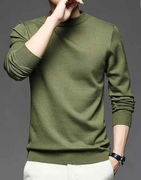 Maryam’s Essential Men Warm Knit High Neck Long Sleeves Sweater