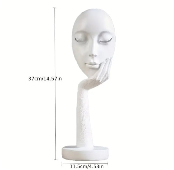 Maryam’s Essential Art Abstract Thinker Face Sculpture Figurine Head Statue