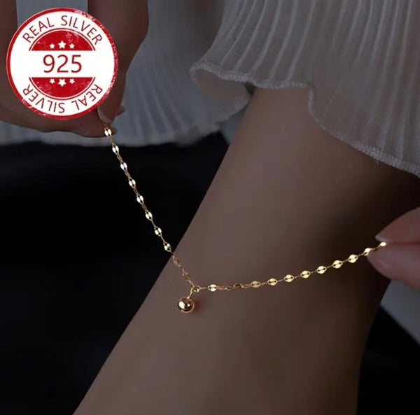 Maryam’s Essential Luxury 925 Sterling Silver Hypoallergenic Waterproof Anklet
