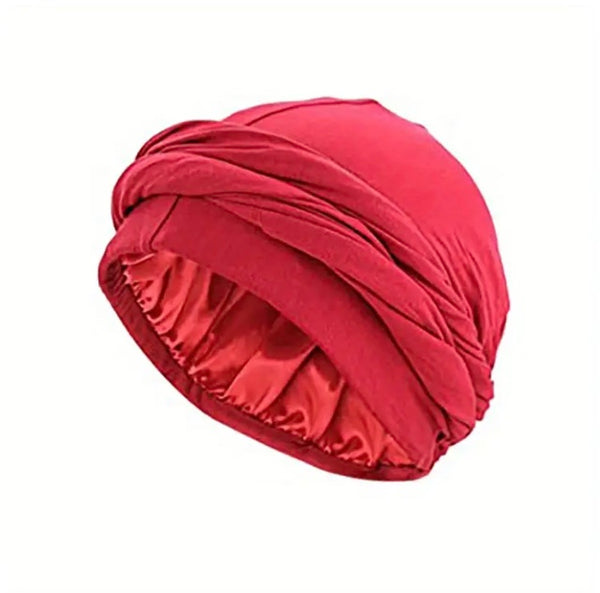 Maryam’s Essential Men’s Modal Turban Wrap Beanie with Silk Satin Lining