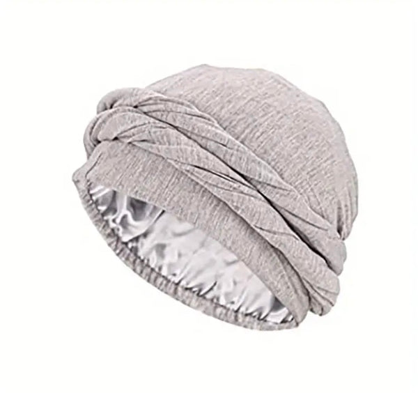 Maryam’s Essential Men’s Modal Turban Wrap Beanie with Silk Satin Lining