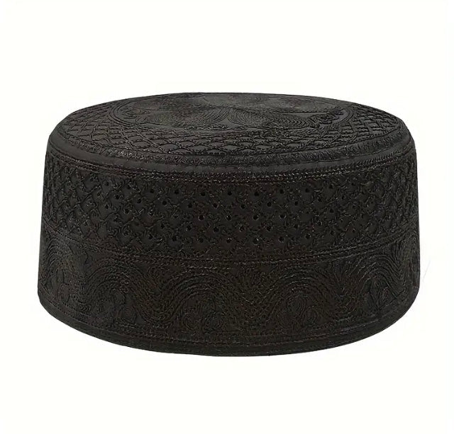 Maryam’s Essential Luxury Round Edge Embroidered Ethic Muslim Men’s Hats