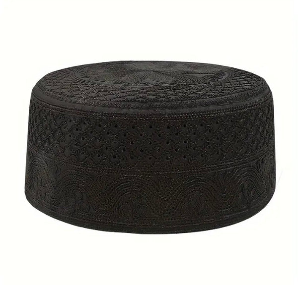 Maryam’s Essential Luxury Round Edge Embroidered Ethic Muslim Men’s Hats