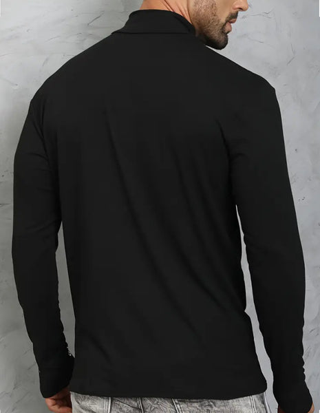 Maryam’s Essential Men Casual High Neck Long Sleeves T-Shirt