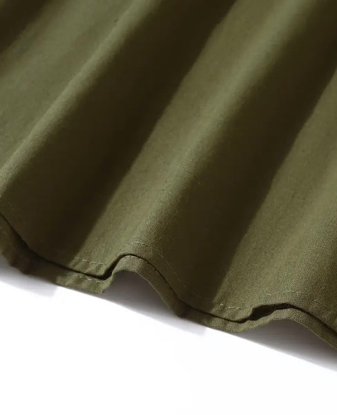 Maryam’s Essential Breathable Button Long Sleeves Cotton Linen Top Tank