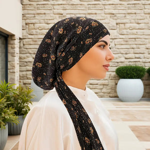 Maryam’s Essential Luxury Printed Lightweight Headscarf With Long Tail