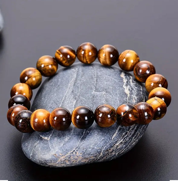 Maryam’s Essential Unisex Tiger Eye Vintage Natural Beaded Bracelet