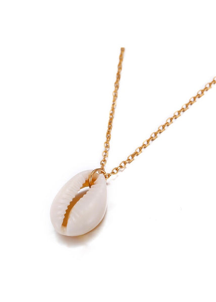 Maryam's Diamond Style Authentic Cowrie Shell Pendant Necklace