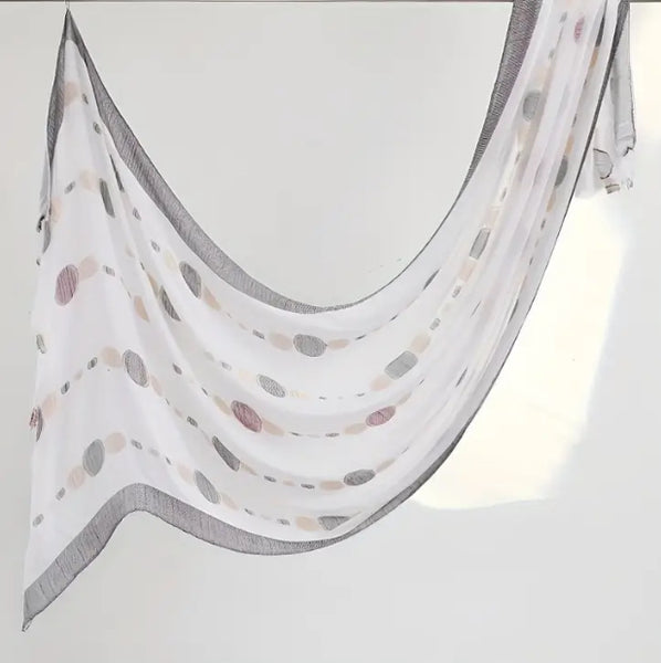 Maryam's Essential Printed Cotton Viscose Tassels Hijab Scarf