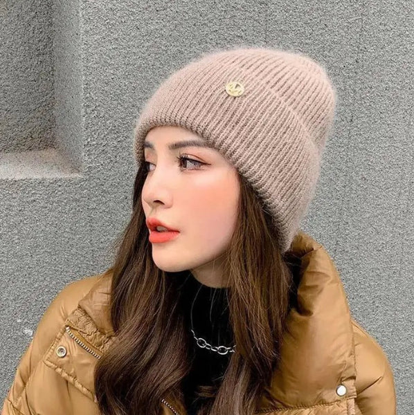 Maryam's Essential Trendy Metal M Knitted Hat