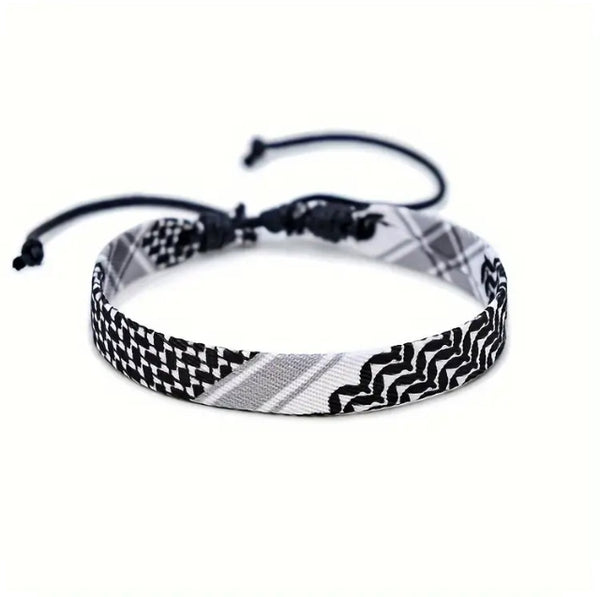 Maryam’s Essential Arab Ethnic Geometric Pattern Hand Woven Bracelet