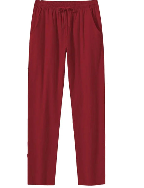 Maryam’s Essential Lightweight Breathable Drawstring Cotton Linen Loose Pant