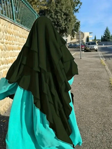 Maryam’s Essential Luxury Plain Layered Khimar Hijab