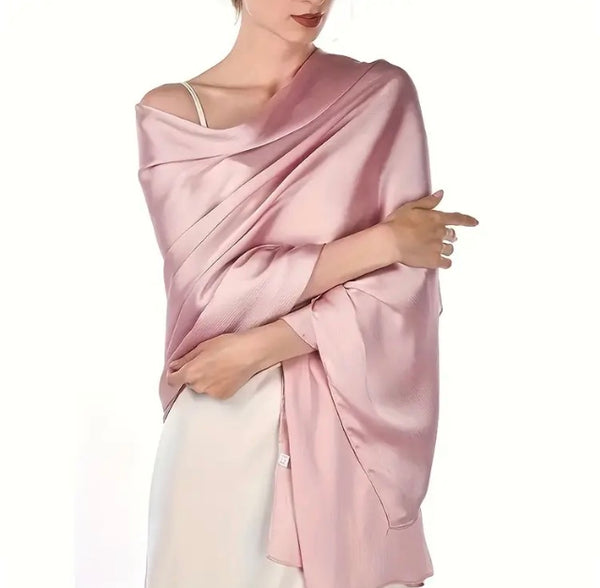 Maryam's Essential Stunning Plain Satin Shawl/Hijabs