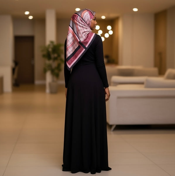 Maryam's Essential Stunning Silk Satin Printed Shawl/Hijab