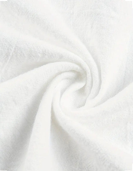 Maryam’s Essential Breathable Button Short Sleeves Cotton Linen Top Tank