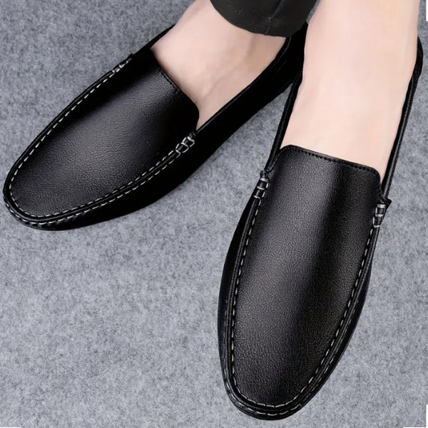 Maryam’s Essential Luxury Men Faux Leather with Rubber Sole Slip-on Loafers Shoes