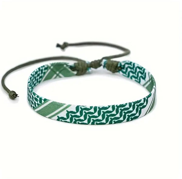 Maryam’s Essential Arab Ethnic Geometric Pattern Hand Woven Bracelet