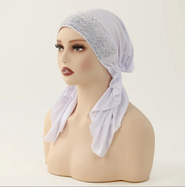 Maryam’s Essential Diamanté Vintage Plain Pre-Tied Hijab