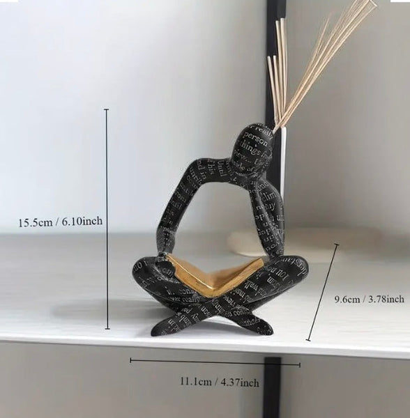 Maryam’s Essential Abstract Reading Scandinavian Style Resin Art Statue