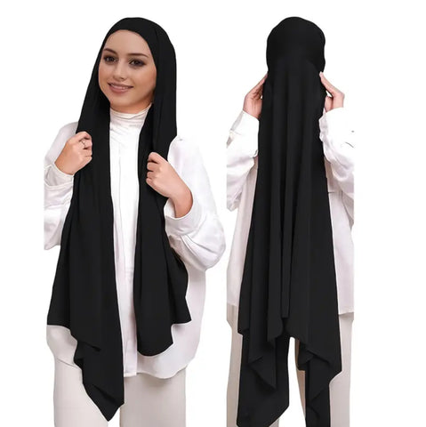 Maryam's Essential Instant Premium Chiffon Hijab with Cap