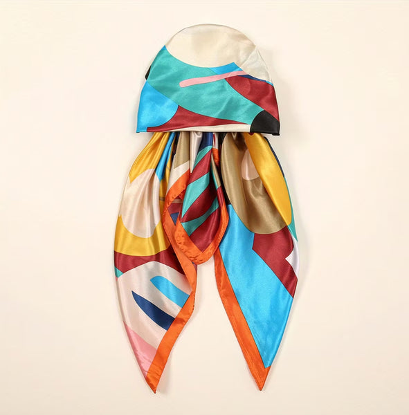 Maryam’s Essential Mature Elegant Vintage Print Pre-Tied Elastic Band Hijab